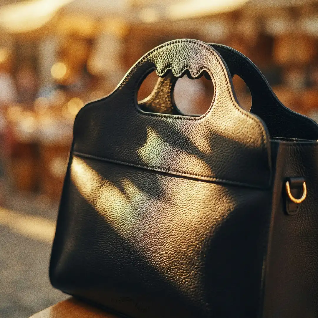Sac Lua sur une table d'un café